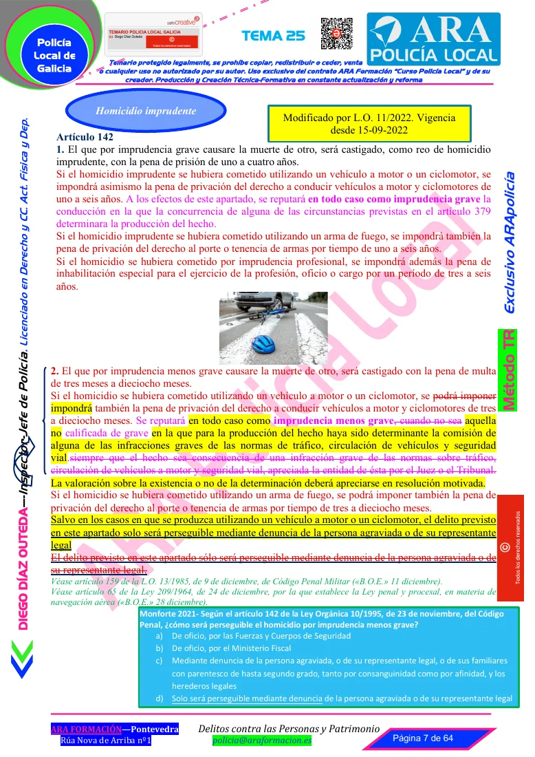 Vista previa: Homicidio imprudente y hurto